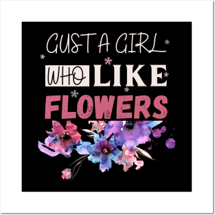 Flowers lover design gift for her who love floral  colorful flowers abstract design Posters and Art